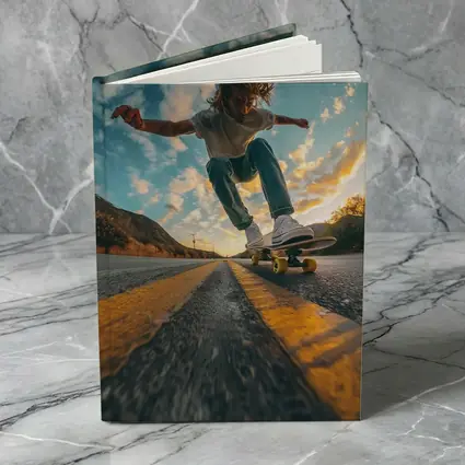 Skateboarder Trick On Open Road Sunset