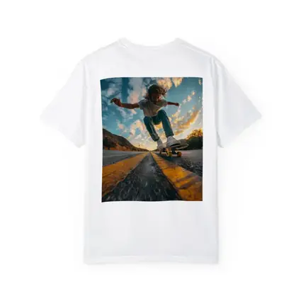 Skateboarder Trick On Open Road Sunset