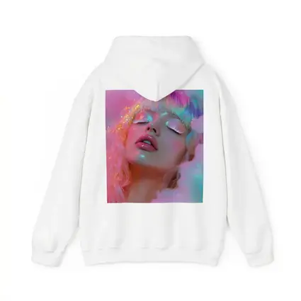 Pastel Rainbow Hair Woman Glitter Fantasy