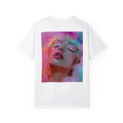 Pastel Rainbow Hair Woman Glitter Fantasy