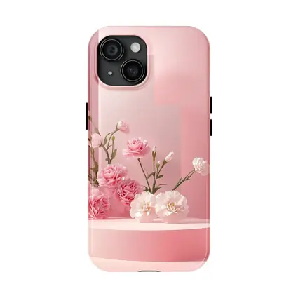 Pink Carnations on Soft Pink Studio