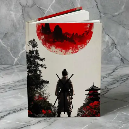 Samurai Warrior Red Sun Japanese Art