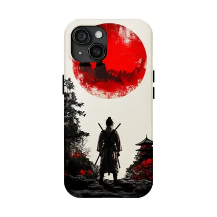 Samurai Warrior Red Sun Japanese Art