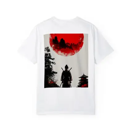 Samurai Warrior Red Sun Japanese Art