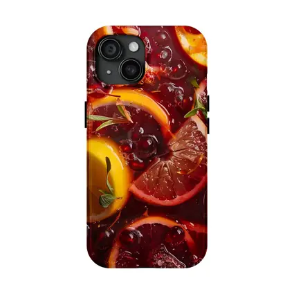 Red Sangria With Citrus Fruits And Berries