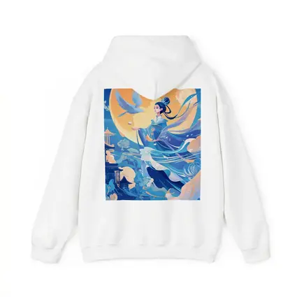 Chinese Moon Goddess Flying Blue Fantasy