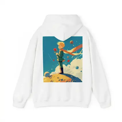 Little Prince Boy Standing On Small Planet