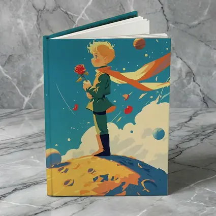 Little Prince Boy Standing On Small Planet