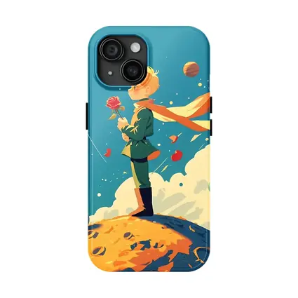 Little Prince Boy Standing On Small Planet