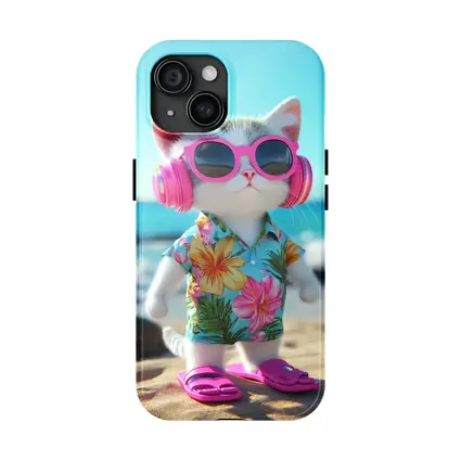 Cool Cat Beach Hawaiian Shirt Summer Vibes