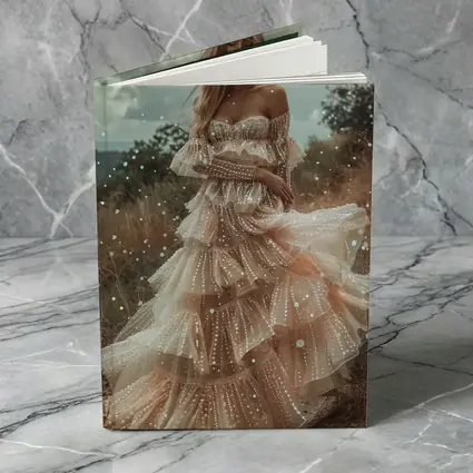 Boho Woman Tiered Tulle Dress Outdoor