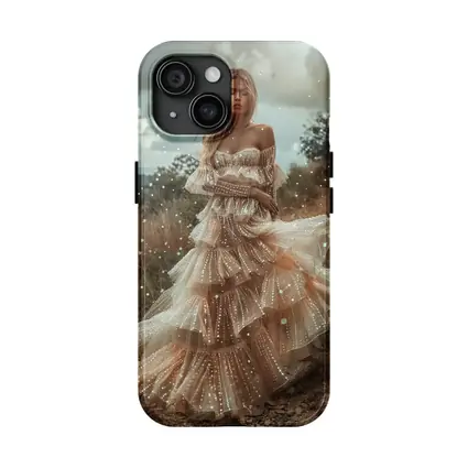 Boho Woman Tiered Tulle Dress Outdoor