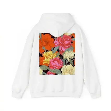 Bold Peony Floral Pattern Dark Background