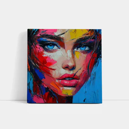 Bold Abstract Woman Portrait Expressive Oil Painting