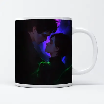 Dark Fantasy Couple Glowing Purple Green