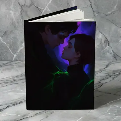 Dark Fantasy Couple Glowing Purple Green