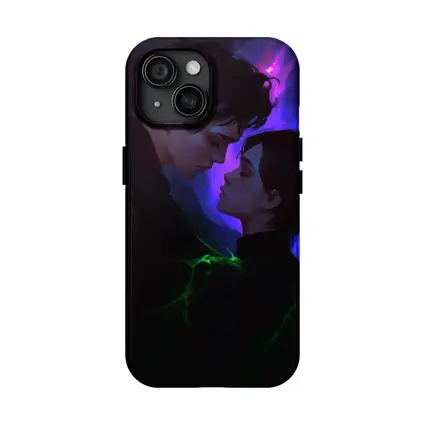 Dark Fantasy Couple Glowing Purple Green
