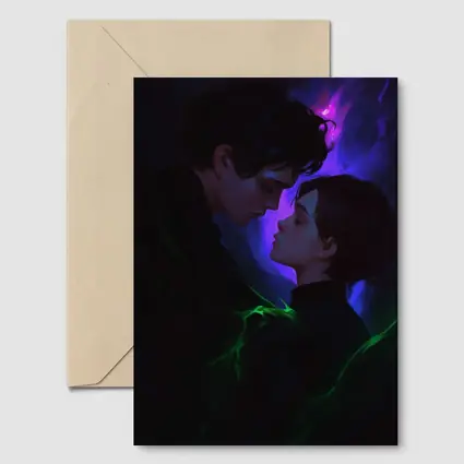 Dark Fantasy Couple Glowing Purple Green
