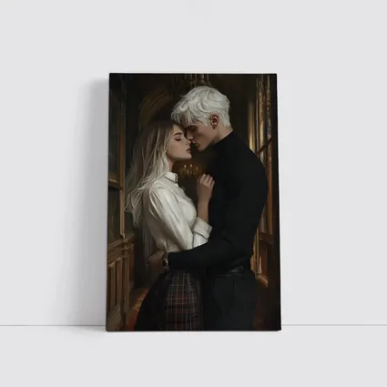 Dark Academia Romance Couple Gothic Hall