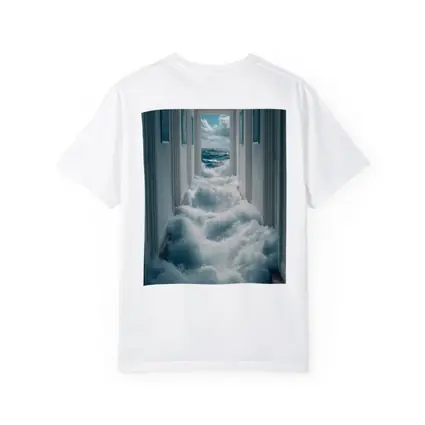 Ocean Waves Flooding Indoor Hallway Surreal