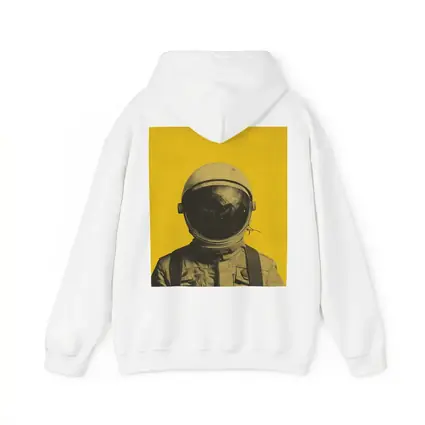 Retro Astronaut Portrait Yellow Background Art