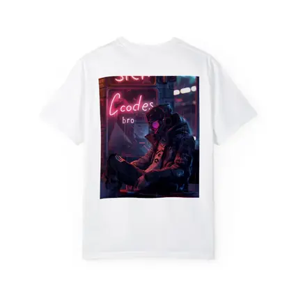 Cyberpunk Hacker Neon Rain Street Night