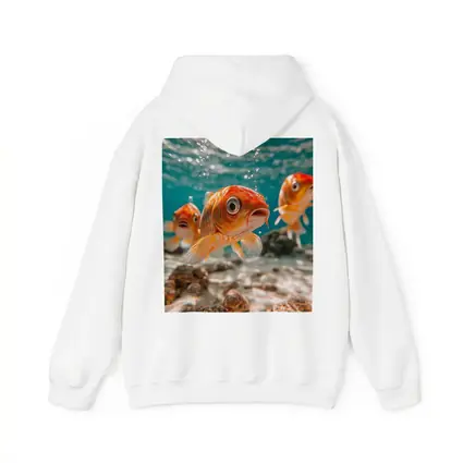 Goldfish Swimming Underwater Sandy Ocean Floor