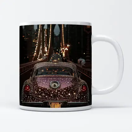Glittering Classic Car Brooklyn Bridge Night