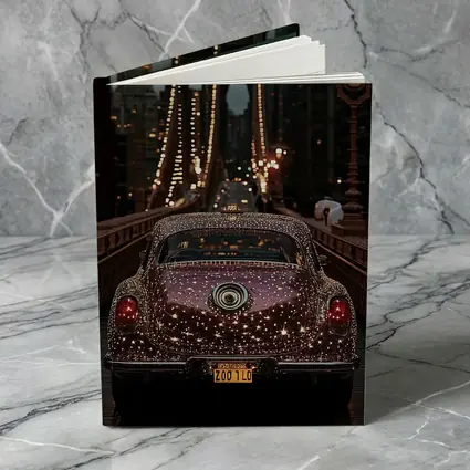 Glittering Classic Car Brooklyn Bridge Night