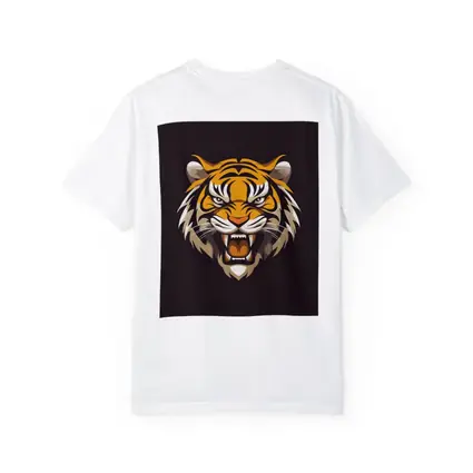 Roaring Tiger Head Illustration Dark Background