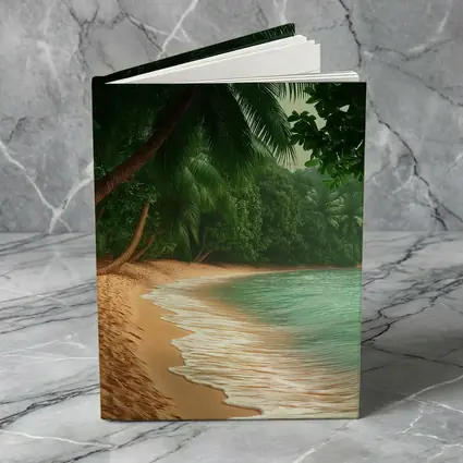 Tropical Beach Palm Trees Turquoise Water