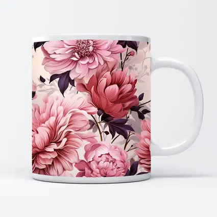 Pink Peonies Floral Illustration Soft Background