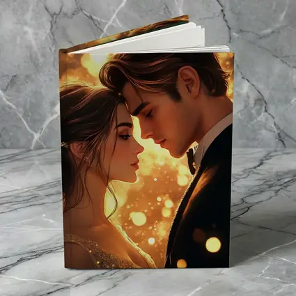 Romantic Couple Close Moment Golden Bokeh