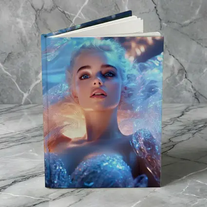 Ice Queen Woman Blue Fantasy Portrait Art