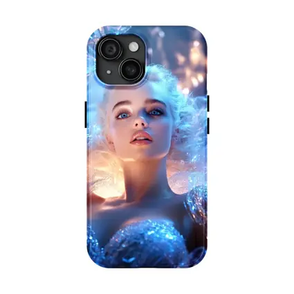 Ice Queen Woman Blue Fantasy Portrait Art