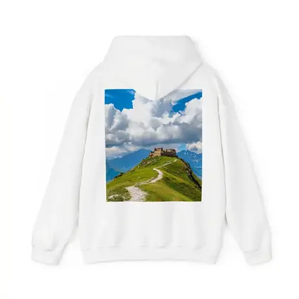 Ancient Castle Atop Green Mountain Path
