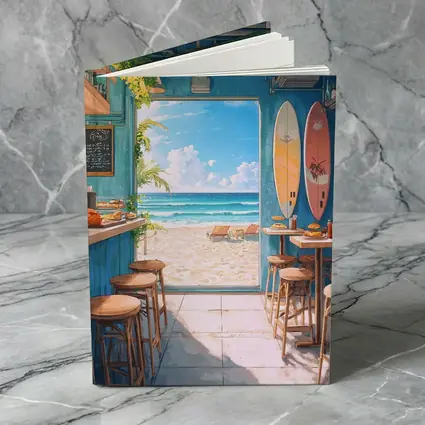 Anime Beach Cafe Interior Ocean View