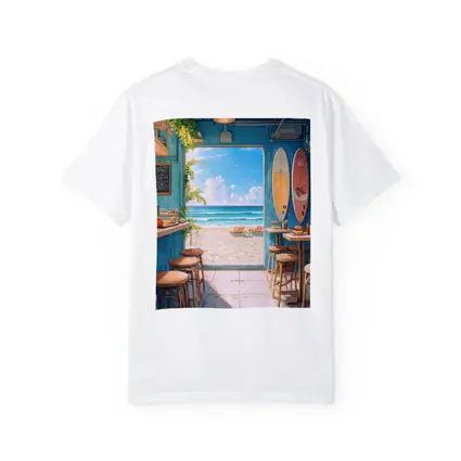 Anime Beach Cafe Interior Ocean View
