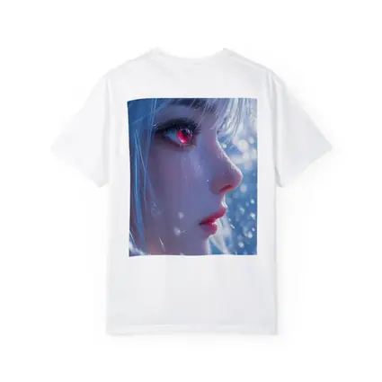 Anime Girl Red Eyes White Hair Snow
