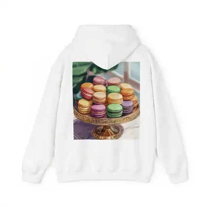 Colorful Macarons on Gold Cake Stand