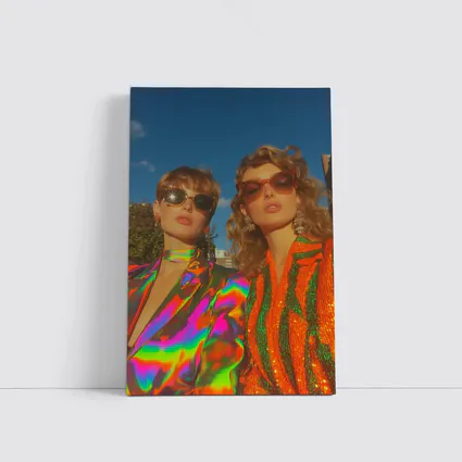 Two Women Retro Fashion Bold Colorful Style
