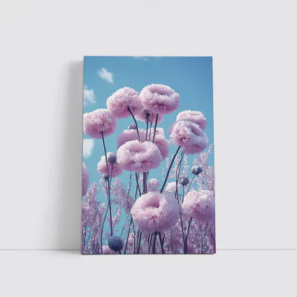 Pink Peonies Against Blue Sky