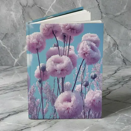 Pink Peonies Against Blue Sky