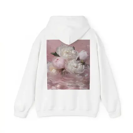 White Pink Peonies Splashing in Water