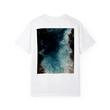 Aerial Ocean Waves Crashing Rocky Coastal Shore