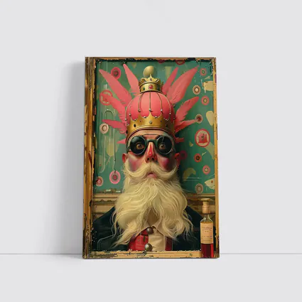 Eccentric King Portrait Pop Art Style