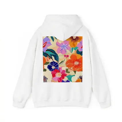 Bold Tropical Floral Pattern Illustration Beige