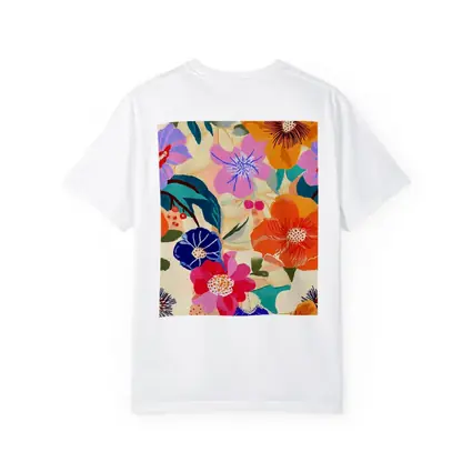 Bold Tropical Floral Pattern Illustration Beige