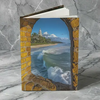 Ocean Waves Through Stone Arch Coastal