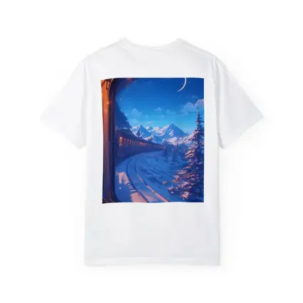 Anime Train Ride Snowy Mountain Night